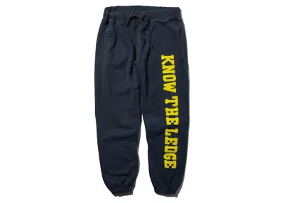 Pre-owned Cactus Plant Flea Market Men's  X Union Complexcon Exclusive Know The Ledge Sweatpants In Navy Blue