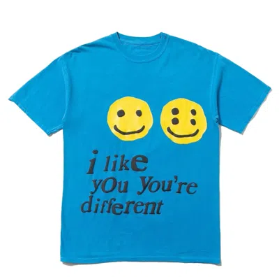 Pre-owned Cactus Plant Flea Market Men's  X Union I Like You You're Different Tee Shirt In Blue