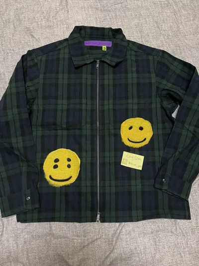 Pre-owned Cactus Plant Flea Market X Human Made Cactus Plant Flea Market Cpfm Check Zip Work Jacket In Green