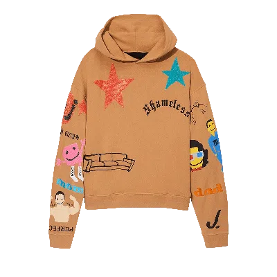 Pre-owned Cactus Plant Flea Market X Marc Jacobs Tattoo Hooded Pullover Sweatshirt 'sand' In Tan