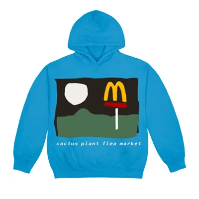 Pre-owned Cactus Plant Flea Market X Mcdonald's 24/7 Hoodie 'blue Moon' | Men's Size S