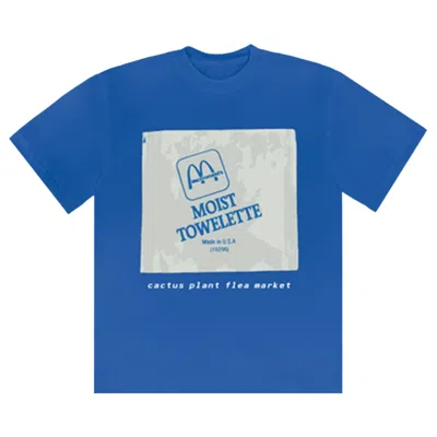 Pre-owned Cactus Plant Flea Market X Mcdonald's Moist Towelette Tee 'patient' | Blue | Men's Size Xl