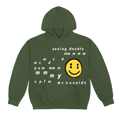 Pre-owned Cactus Plant Flea Market X Mcdonald's Seeing Double Hoodie 'army' In Green