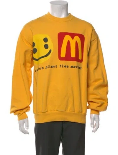 Pre-owned Cactus Plant Flea Market X Mcdonald's Graphic Print Crew Neck Sweatshirt In Yellow