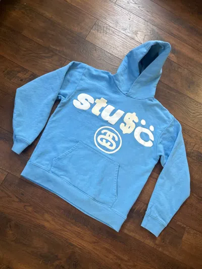 Pre-owned Cactus Plant Flea Market X Stussy Cpfm 8 Ball Pigment Dyed Hoodie In Blue