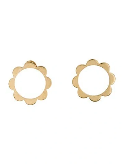 Pre-owned Cadar 18k Bloom Stud Earrings In Multicolor
