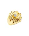 Cadar 18k Yellow Gold Bloom Diamond Flower Ring In Yellow Gold