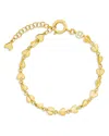 Cadar 18k Yellow Gold Endless Wings Of Love, Folded Heart Link Bracelet In Gold