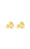 Cadar 18k Yellow Gold Essence Stud Earrings