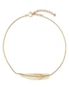 Cadar 18k Yellow Gold Feather Collar Necklace, 15-18 In Gold