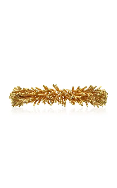 CADAR 18K YELLOW GOLD FUR NARROW BRACELET 