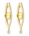 Cadar 18kt Yellow Gold Reflections Medium Diamond Hoop Earrings In Gold