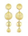 Cadar 18kt Yellow Gold Shell Drop Earrings In Gold
