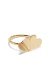 Cadar 18kt Yellow Gold Double Folded Heart Ring In Gold