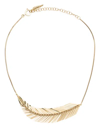 Cadar 18kt Yellow Gold Feather Necklace