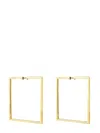 Cadar 18kt Yellow Gold Foundation Square Hoop Earrings In Gold