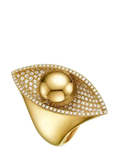 Cadar 18kt Yellow Gold Reflections Diamond Ring