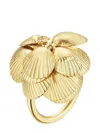 Cadar 18kt Yellow Gold Shell Cocktail Ring In 金色