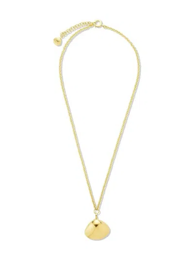 Cadar 18kt Yellow Gold Shell Pendant Necklace In 金色
