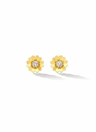 Cadar Women's Endless Diamond Studs Earrings In Gold