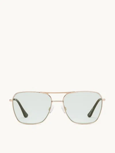 Caddis Hooper Glasses Sunglasses In Polished Gold Green