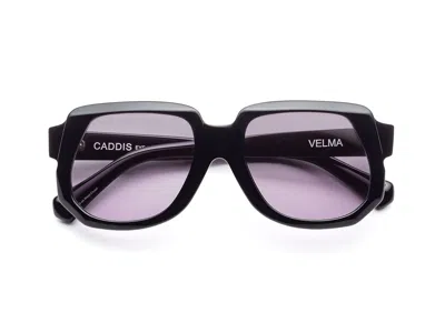 Caddis Reading Glasses - Gloss Black / Purple Frq / 0.00