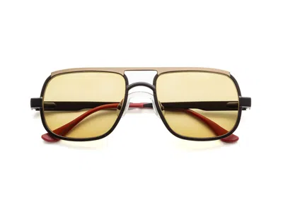 Caddis Reading Glasses - Matte Black - Matte Gold / Amber Frq / 0.00