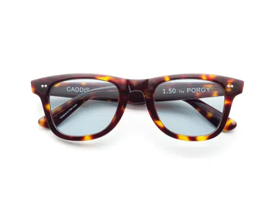 Caddis Tinted Reading Glasses - Turtle / Blue Frq / 0.00