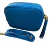Cadenza Italy Women's Leather Camera Style Crossbody Bag In Royal Blue In Blue