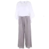CADENZA LINEN AND COTTON BLEND TROUSERS IN TRUFFLE