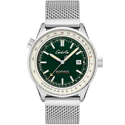 Pre-owned Cadola Aviateur Automatic Skyward Green Watch - Brand