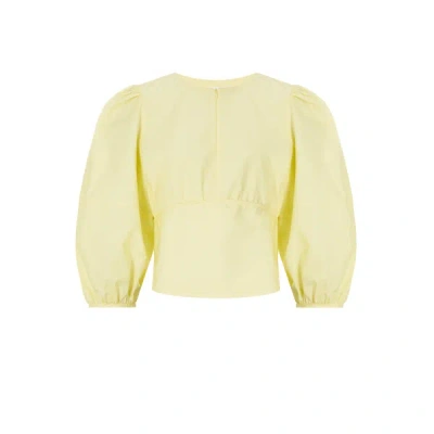 Caes Balloon Sleeve Top In Green