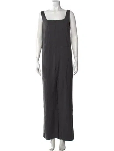 Pre-owned Caes Square Neckline Jumpsuit In Gray