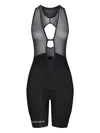 Cafe Du Cycliste Augustine Mesh-panel Bib Shorts In Black