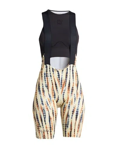Cafe Du Cycliste Café Du Cycliste Woman Playsuit Yellow Size Xl Polyamide, Elastane