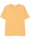 Café Kitsuné Barista Fox Patch Relaxed T-shirt In Yellow