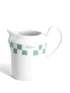 Café Kitsuné Checked Porcelain Milk Jug In White