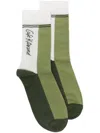 Café Kitsuné Colour-block Socks In Green
