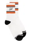 Café Kitsuné Intarsia-knit Logo Ribbed Socks In White