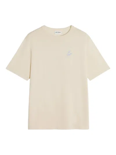 Café Kitsuné Logo-detail T-shirt In Neutral