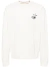 Café Kitsuné Logo-embroidered Sweatshirt In Neutrals