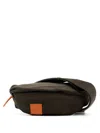 Café Kitsuné Logo-patch Corduroy Belt Bag In Green