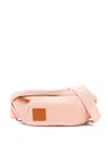 Café Kitsuné Logo-patch Corduroy Belt Bag In Pink