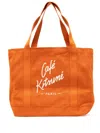 CAFÉ KITSUNÉ LOGO PRINT CANVAS TOTE BAG