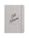 Café Kitsuné Logo-print Elasticated Notebook In Gray