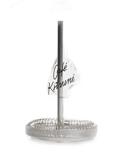 Café Kitsuné Logo-print Glass French Press In White