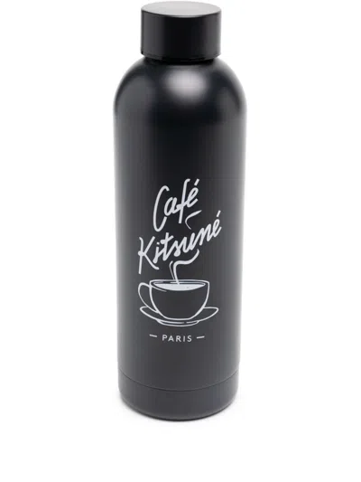 Café Kitsuné Stainless-steel Water Bottle In Black