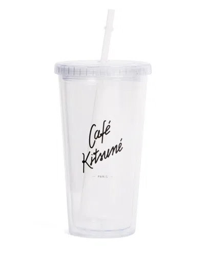 Café Kitsuné Straw Travel Mug In White