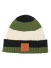 Café Kitsuné Gestreifte Beanie In Grün