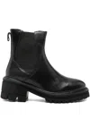 Cafènoir 50mm Platform Leather Boots In Black